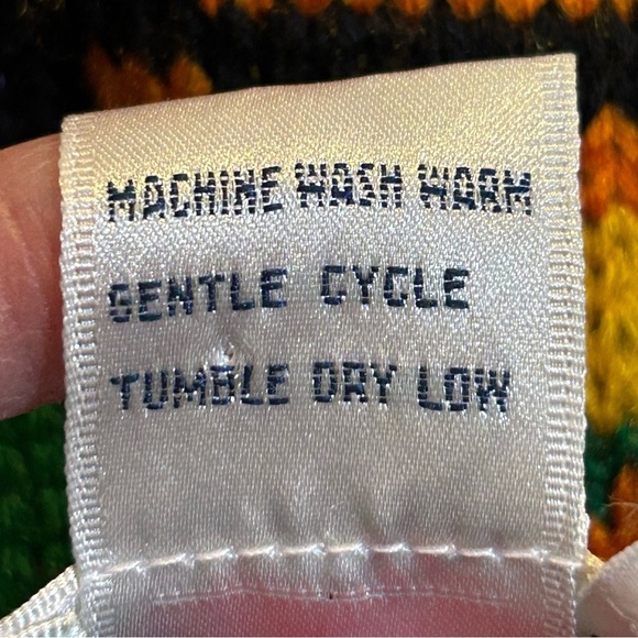 Vintage Hasting & Smith Ethnic Geometric Colorful Acrylic Vest Size Medium - Picture 11 of 11